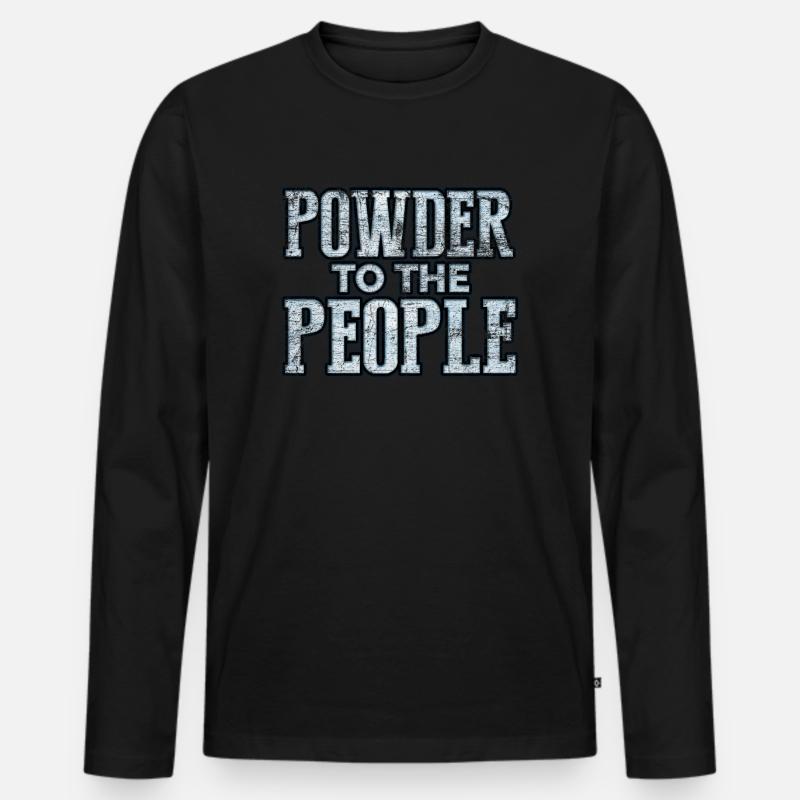 Snowboard - Männer Premium Bio Langarmshirt - Schwarz