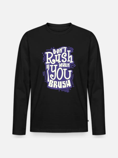Brush teeth dentist toothbrush - Men's Premium Organic Long Sleeve Shirt - black