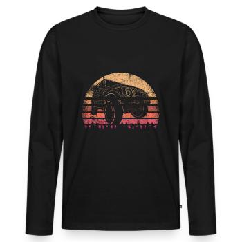 Offroad Geländewagen - Männer Premium Bio Langarmshirt - Schwarz - Vorne - Nico (187cm)
