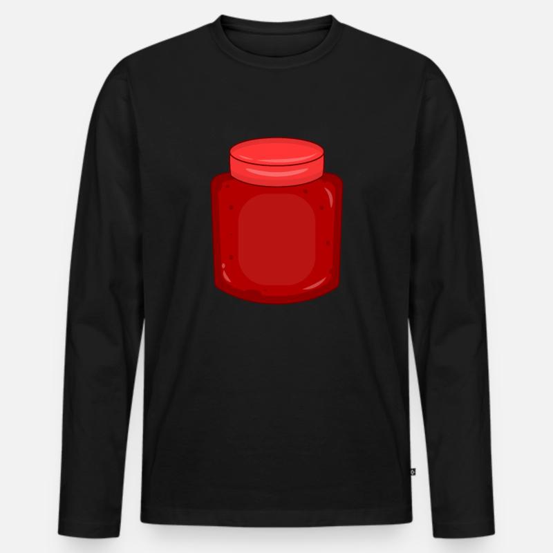 Marmelade - Männer Premium Bio Langarmshirt - Schwarz