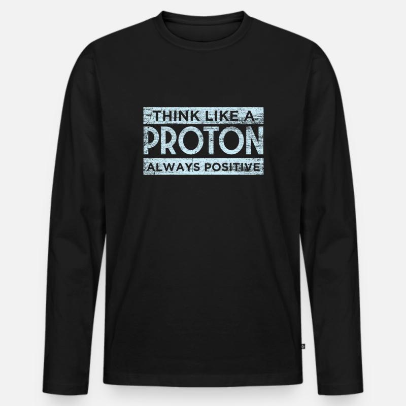 Physik - Männer Premium Bio Langarmshirt - Schwarz