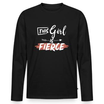 Feministin Feminismus - Männer Premium Bio Langarmshirt - Schwarz - Vorne - Nico (187cm)