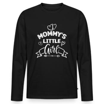 Maman fille fille fille fille - T-shirt manches longues Premium bio Homme - noir - Devant - Nico (187cm)