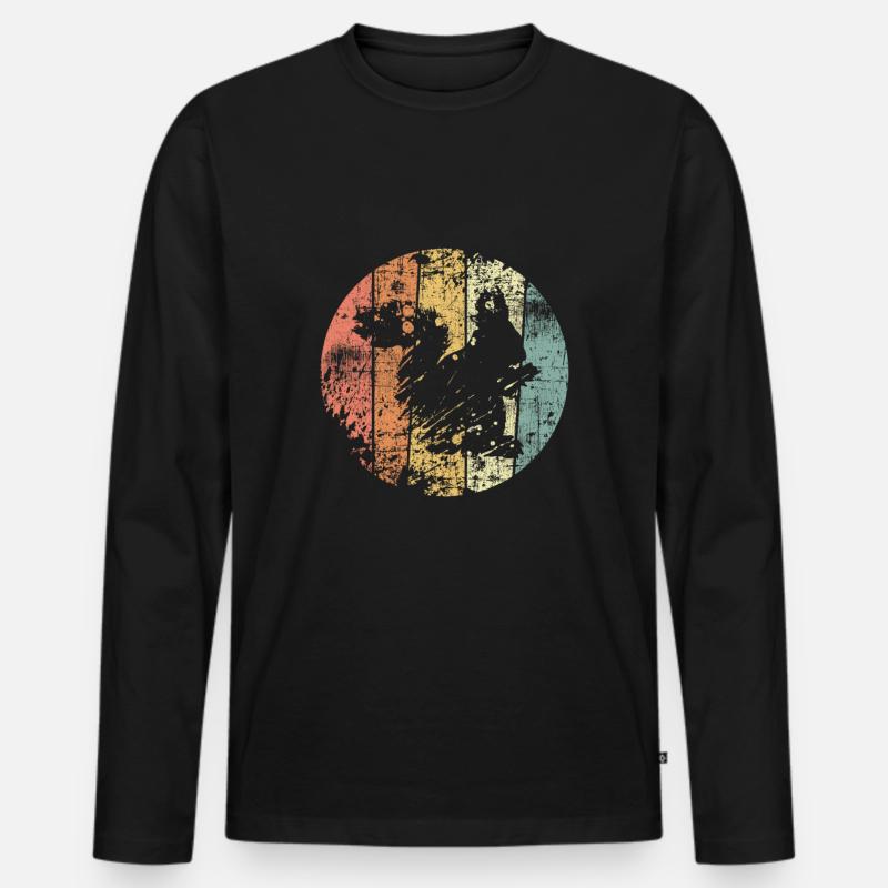 Eichhörnchen - Männer Premium Bio Langarmshirt - Schwarz