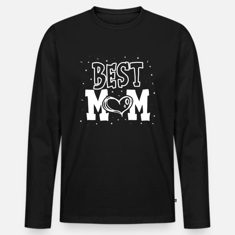 Beste Mama - Männer Premium Bio Langarmshirt - Schwarz