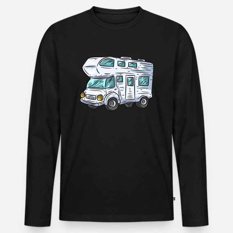 Wohnmobil - Männer Premium Bio Langarmshirt - Schwarz