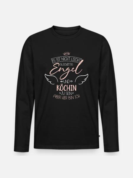Köchin - Männer Premium Bio Langarmshirt - Schwarz