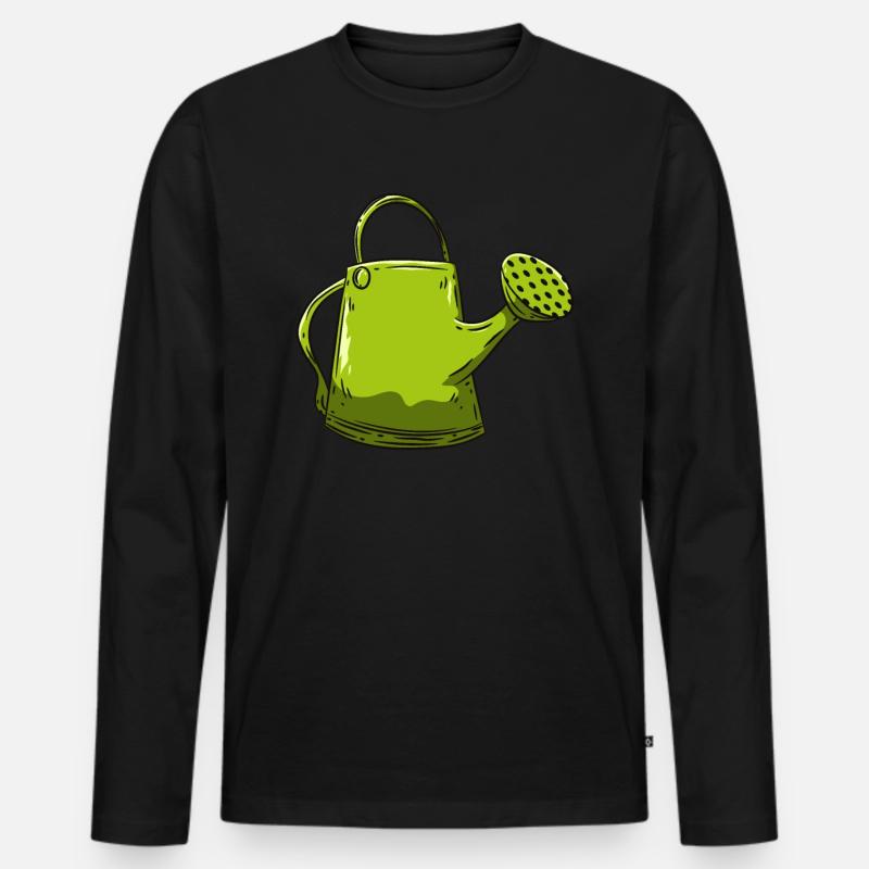 Gießkanne Gärtner Garten - Männer Premium Bio Langarmshirt - Schwarz