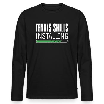 Compétences des joueurs de tennis Club de tennis Joueur de tennis - T-shirt manches longues Premium bio Homme - noir - Devant - Nico (187cm)