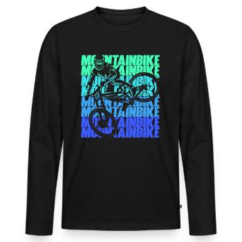 VTT Dirtbike Garçons VTT - T-shirt manches longues Premium bio Homme - noir - Devant - Nico (187cm)