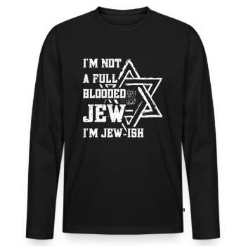 Judaïsme israélite hannukah hannukah - T-shirt manches longues Premium bio Homme - noir - Devant - Nico (187cm)