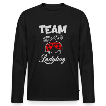 Team Ladybug Science Students Entomologist - Men's Premium Organic Long Sleeve Shirt - black - Front - Nico (187cm)