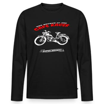 Bergsteiger MD 25 Mofa Moped Mokick - Männer Premium Bio Langarmshirt - Schwarz - Vorne - Nico (187cm)