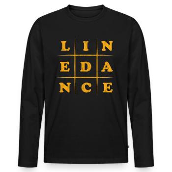 Line dance - line dance - Men's Premium Organic Long Sleeve Shirt - black - Front - Nico (187cm)