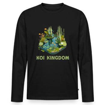 Koi Nishikigoi Garden Pond Pond Landscape - Men's Premium Organic Long Sleeve Shirt - black - Front - Nico (187cm)