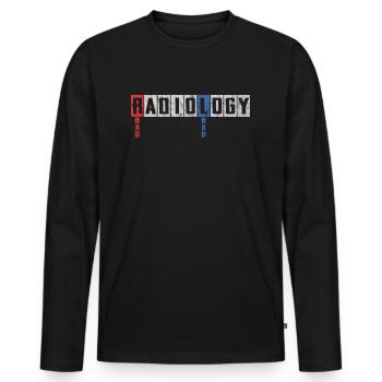 Département de radiologie Radiologue Joke Radiographie - T-shirt manches longues Premium bio Homme - noir - Devant - Nico (187cm)