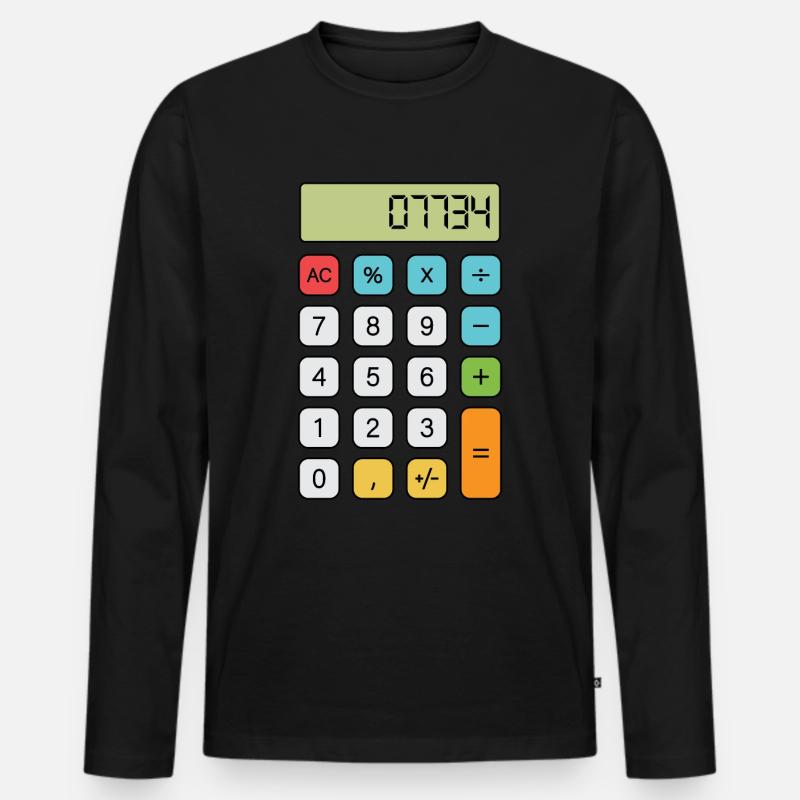 Hallo Rechner - Männer Premium Bio Langarmshirt - Schwarz