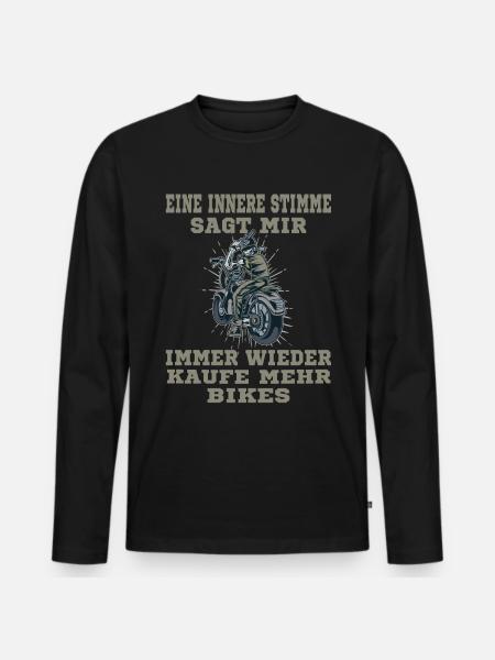 Bike Quad Chopper Biker - Männer Premium Bio Langarmshirt - Schwarz