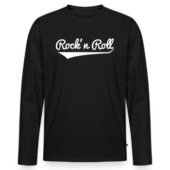 rocknroll - T-shirt manches longues Premium bio Homme - noir - Devant - Nico (187cm)