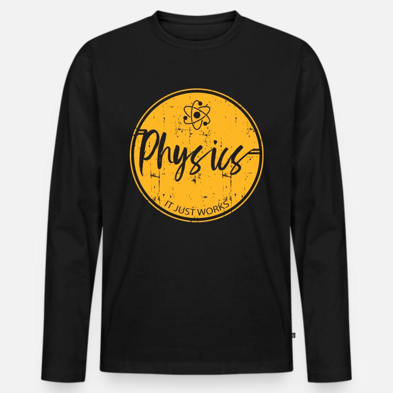 Physik - Männer Premium Bio Langarmshirt - Schwarz