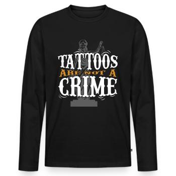 Tattoo - Männer Premium Bio Langarmshirt - Schwarz - Vorne - Nico (187cm)