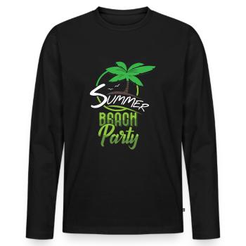 Beach Party Beach Party - T-shirt manches longues Premium bio Homme - noir - Devant - Nico (187cm)