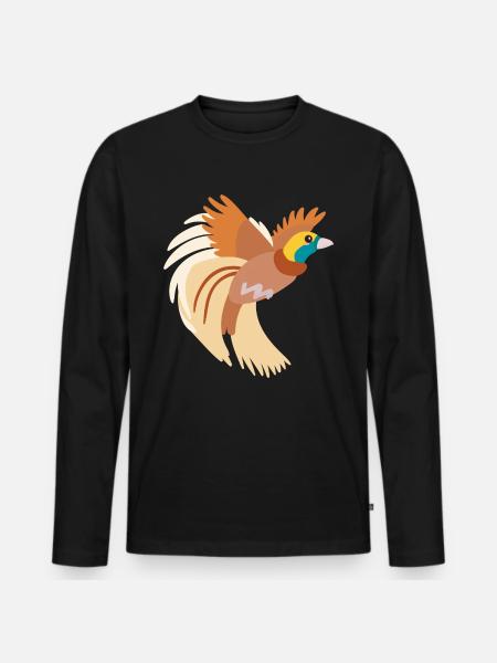 Bird of paradise - Men's Premium Organic Long Sleeve Shirt - black