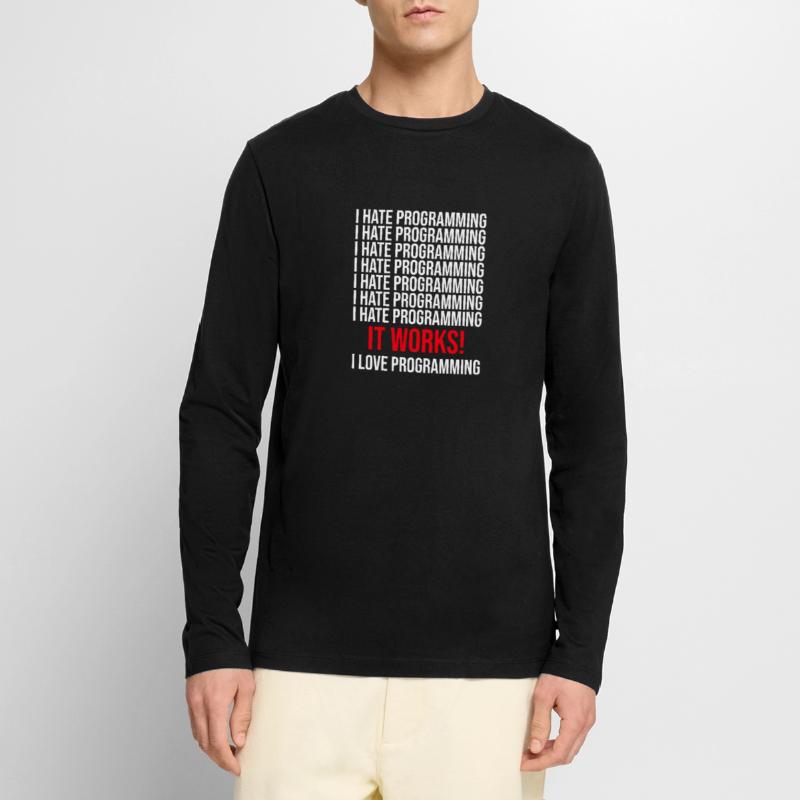 Programmierer Ich Hasse Programmieren Männer Premium Bio Langarmshirt