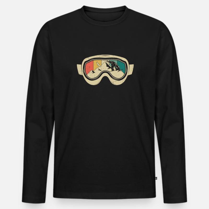 Snowboard Geschenke - Männer Premium Bio Langarmshirt - Schwarz
