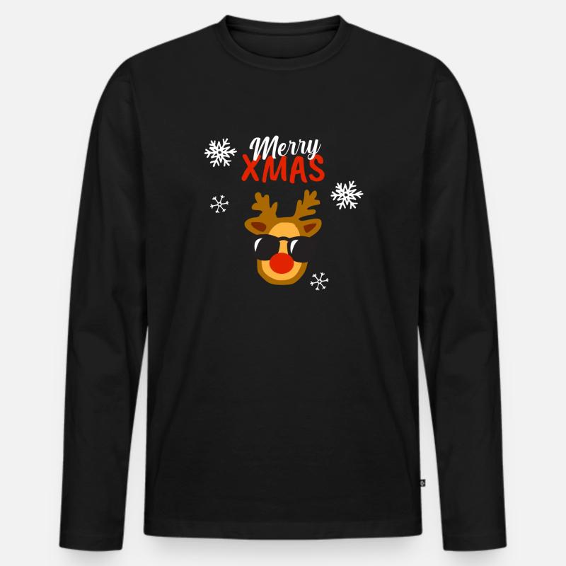 MerryX mas - Männer Premium Bio Langarmshirt - Schwarz