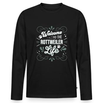 Rottweiler - T-shirt manches longues Premium bio Homme - noir - Devant - Nico (187cm)