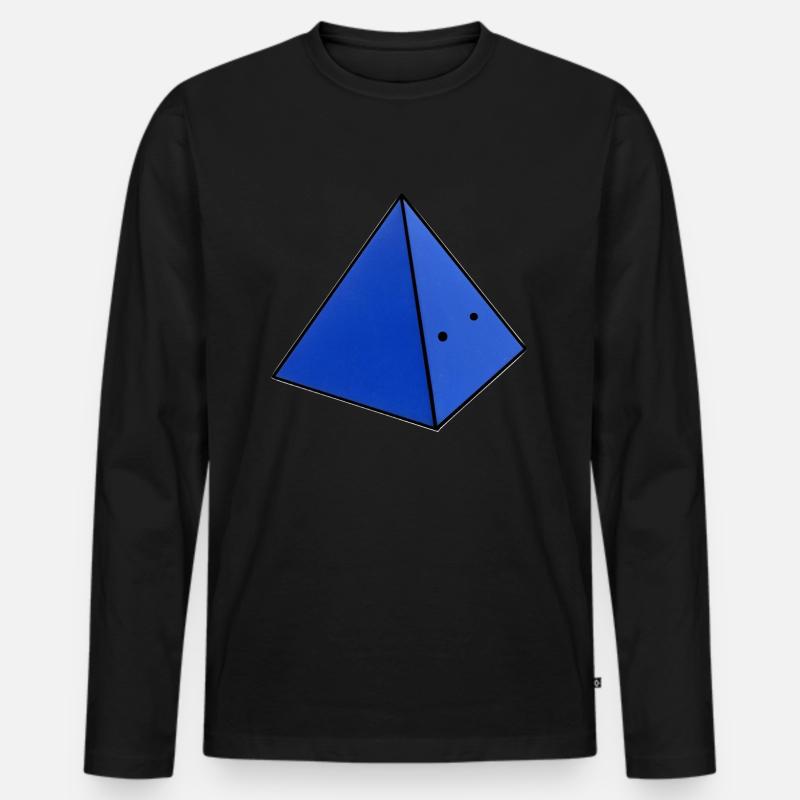 Piramid - Männer Premium Bio Langarmshirt - Schwarz