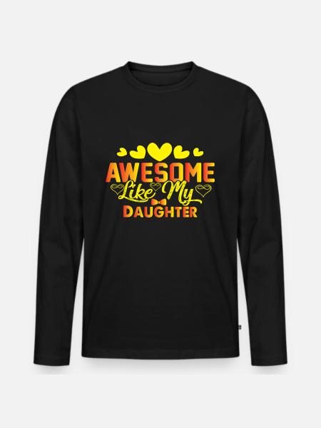 Fars dag - Premium økologisk langærmet T-shirt til mænd - sort