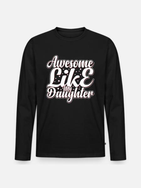 Fars dag - Premium økologisk langærmet T-shirt til mænd - sort