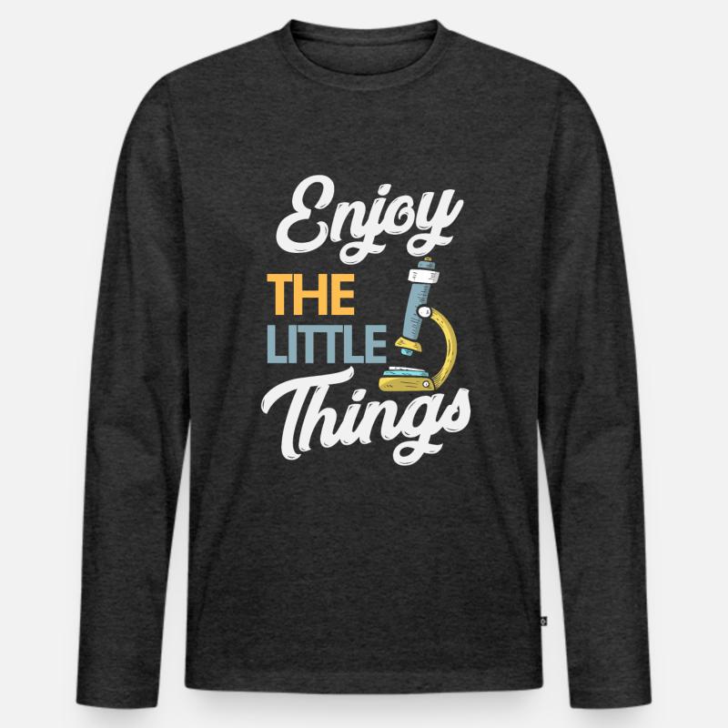 Science Research Microscope Men's Premium Organic Long Sleeve Shirt