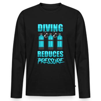 Passe-temps des plongeurs de plongée - T-shirt manches longues Premium bio Homme - noir - Devant - Nico (187cm)