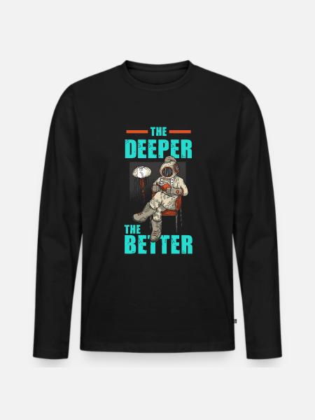 Diver diving course gift - Men's Premium Organic Long Sleeve Shirt - black