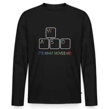Jeu de jeu de jeu d’ordinateur - T-shirt manches longues Premium bio Homme - noir - Devant - Nico (187cm)