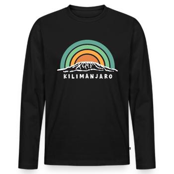 Kilimanjaro Kilimanjaro Kenya Tanzania Souvenir - Men's Premium Organic Long Sleeve Shirt - black - Front - Nico (187cm)