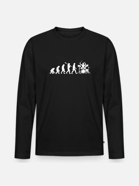 Batterie Evolution Batteur Batteur - T-shirt manches longues Premium bio Homme - noir