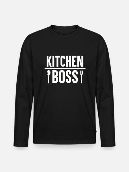 Cuisines Chef Chef Chef - T-shirt manches longues Premium bio Homme - noir