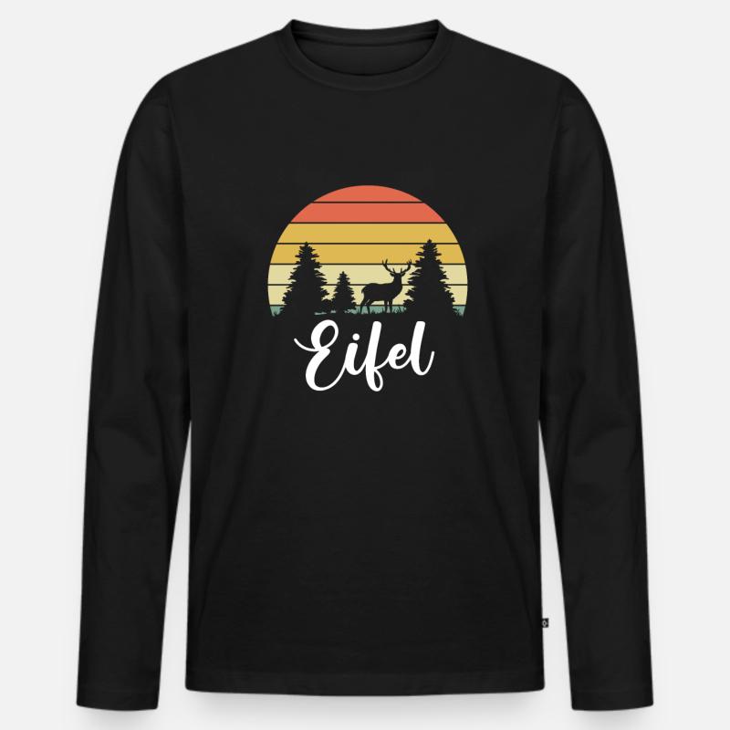 Eifelkind Eifel Heimat Eifelkinder - Männer Premium Bio Langarmshirt - Schwarz