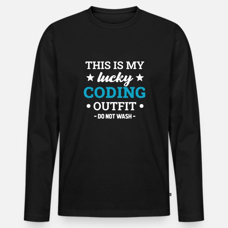 Coding Programming Computer Scientists - Men's Premium Organic Long Sleeve Shirt - black