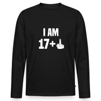 18. Geburtstag Geschenkidee 18 Jahre Alt Geschenk - Männer Premium Bio Langarmshirt - Schwarz - Vorne - Nico (187cm)