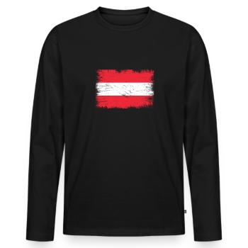 Austria - Men's Premium Organic Long Sleeve Shirt - black - Front - Nico (187cm)