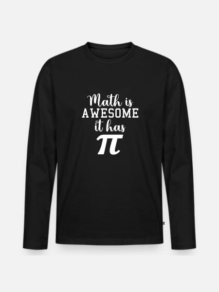 Math Mathematician Teacher Student - Men's Premium Organic Long Sleeve Shirt - black