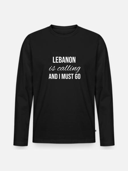 Liban - T-shirt manches longues Premium bio Homme - noir