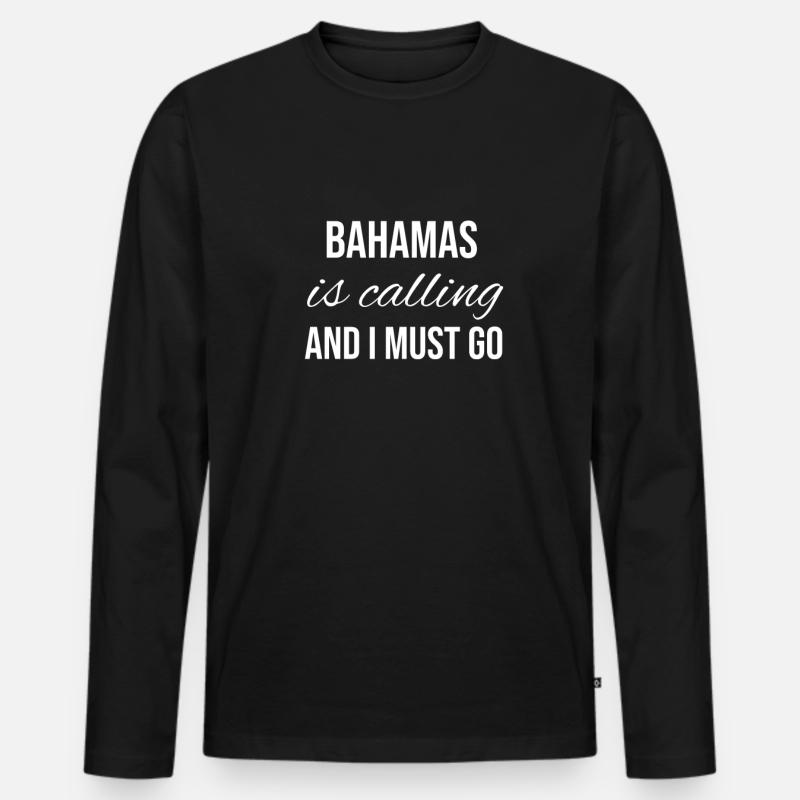 Bahamas - Männer Premium Bio Langarmshirt - Schwarz