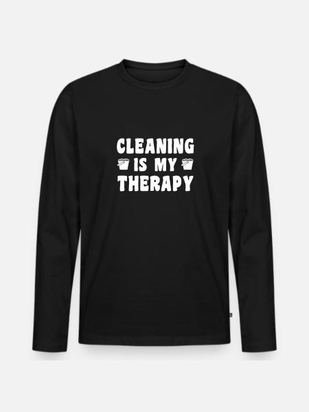 Cleaning lady Cleaning Cleaner - Men's Premium Organic Long Sleeve Shirt - black