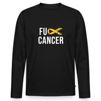 Cancer - Enfance - T-shirt manches longues Premium bio Homme - noir - Devant - Nico (187cm)